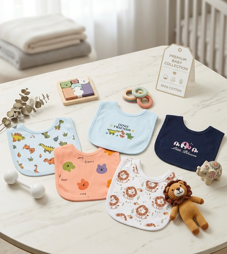 5 piece bib set