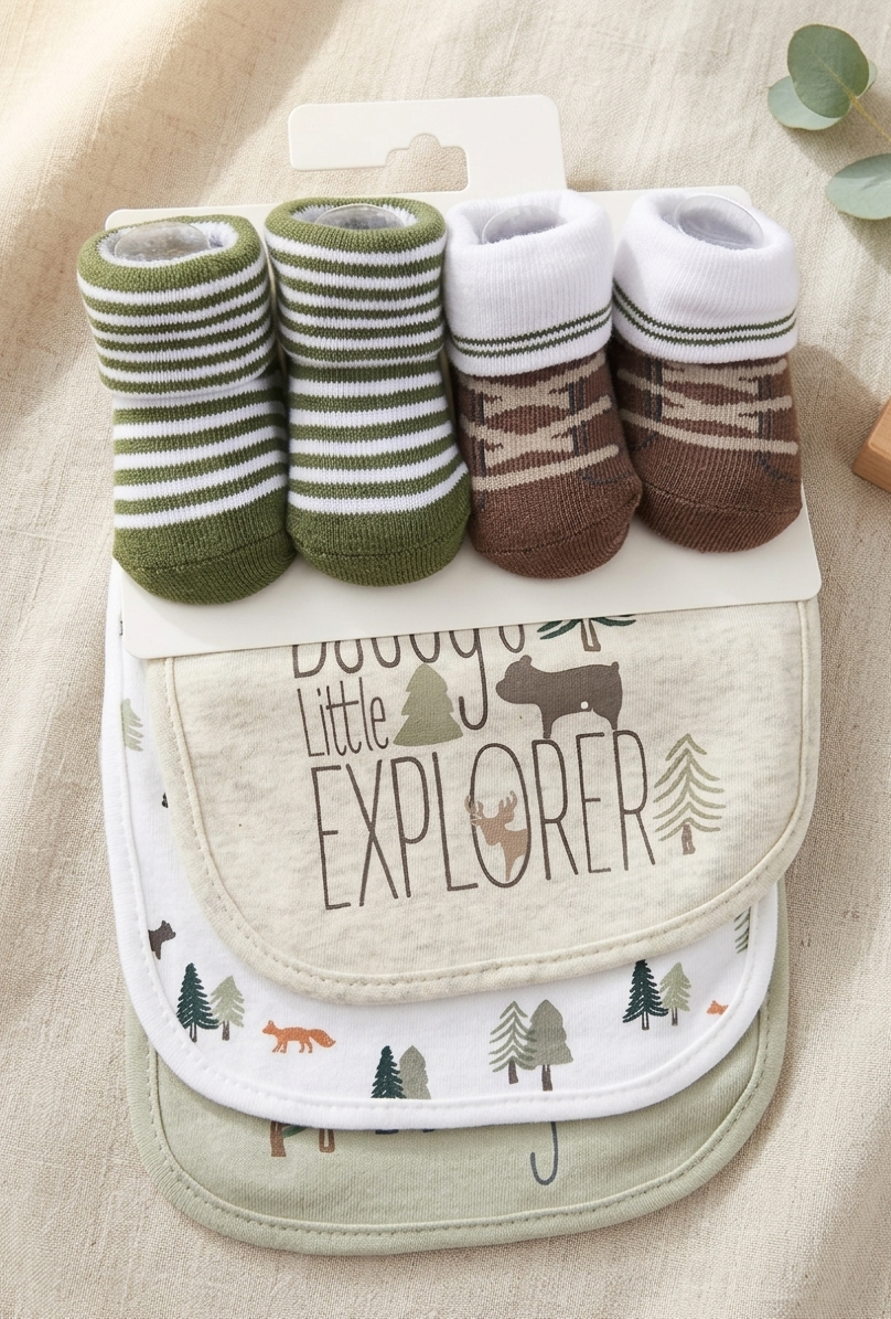 Socks and bib set