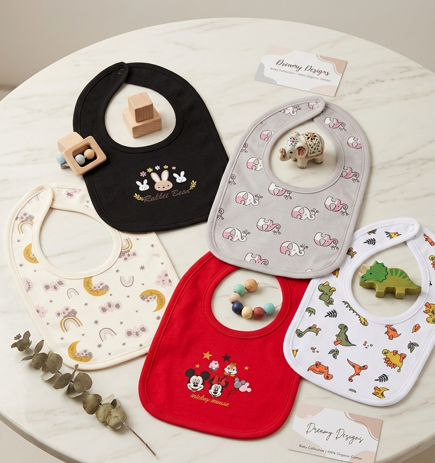 5 piece bib set