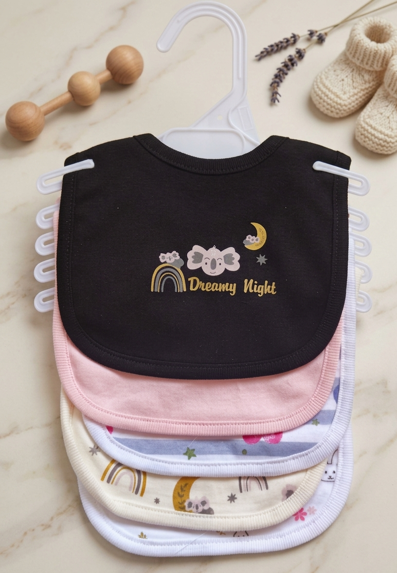 5 piece bib set