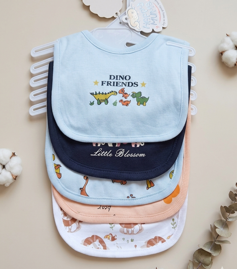 5 piece bib set